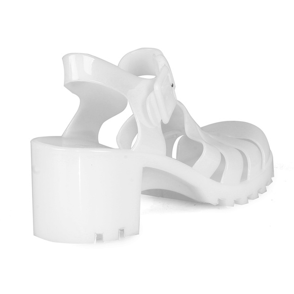 Brash Caged Jelly Block Heels Women's Sandals - Picture 3 of 3